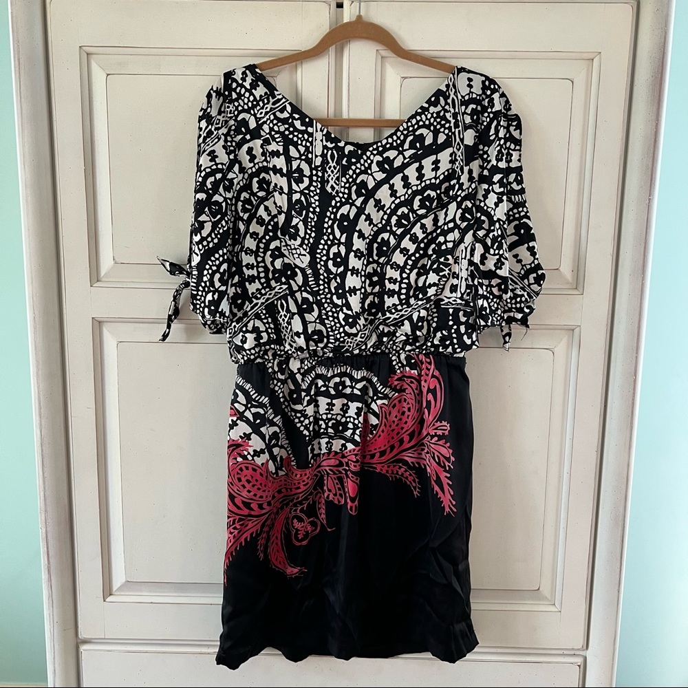 NWOT White House Black Market Patterned Silk Dress
